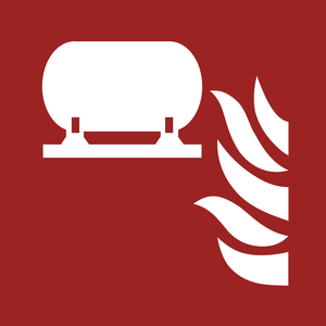 Panneau protection incendie installation fixe d'extinction d'incendie ISO 7010 F012