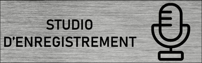 Plaque de porte Studio d'enregistrement