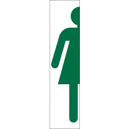 STICKER Toilette femme vert