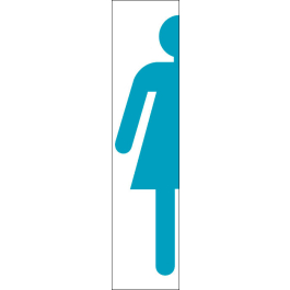 STICKER Toilette femme bleu clair