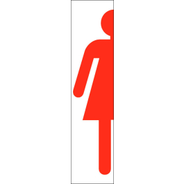 STICKER Toilette femme rouge
