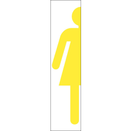 STICKER Toilette femme jaune