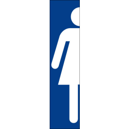 STICKER Toilette femme fond bleu foncé