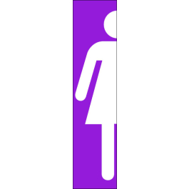 STICKER Toilette femme fond violet