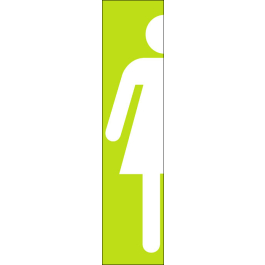 STICKER Toilette femme fond vert clair