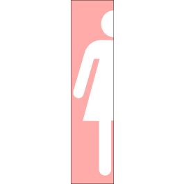 STICKER Toilette femme fond rose