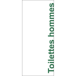 STICKER Toilettes hommes modèle texte vert