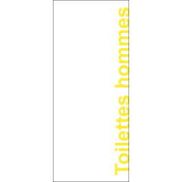 STICKER Toilettes hommes jaune