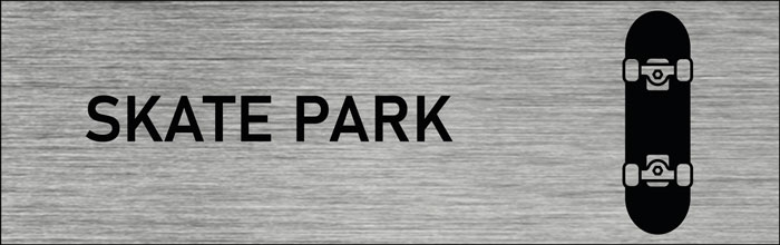 Plaque de porte Skate park 2