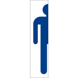 STICKER Toilette homme bleu