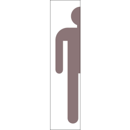 STICKER Toilettes hommes couleur taupe