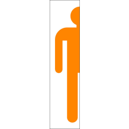 STICKER Toilette homme jaune foncé