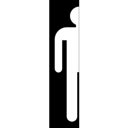 STICKER Toilette homme fond noir