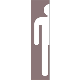 STICKER Toilettes hommes fond taupe