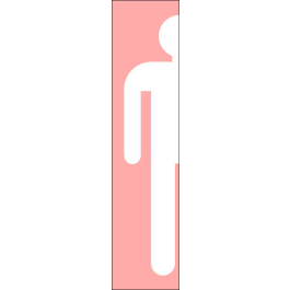 STICKER Toilette homme fond rose