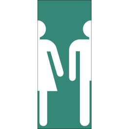 STICKER Toilette femme-homme vert