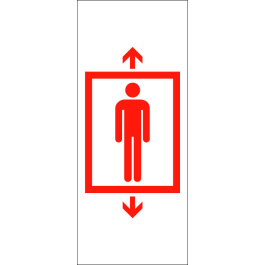 STICKER ascenseur-solo rouge