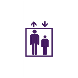 STICKER ascenseur homme enfant violet