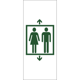 STICKER ascenseur-couple vert