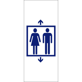 STICKER ascenseur-couple bleu