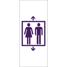 STICKER ascenseur-couple violet