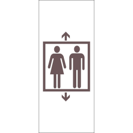 STICKER ascenseur-couple taupe
