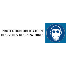 Plaque de porte classique Protection obligatoire des voies respiratoires