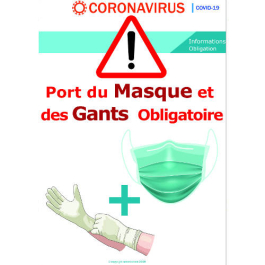 Port des gants et du masque obligatoire