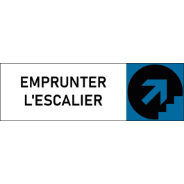 Plaque de porte classique Emprunter l'escalier