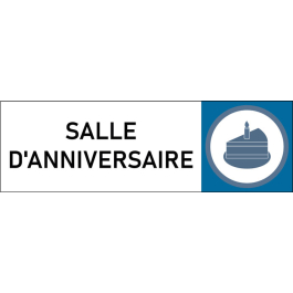 Plaque de porte classique Salle d'anniversaire