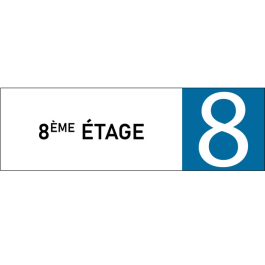 Plaque de porte classique 8ème étage