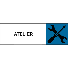 Plaque de porte classique Atelier