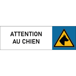 Plaque de porte classique Attention au chien