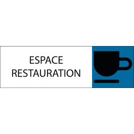 Plaque de porte classique Espace restauration