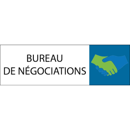 Plaque de porte classique Bureau de négociations