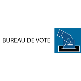 Plaque de porte classique Bureau de vote