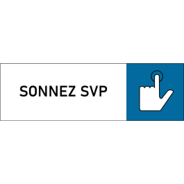 Plaque de porte classique Sonnez SVP