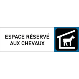 Plaque de porte classique Espace réservé aux chevaux