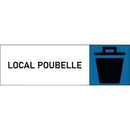 Plaque de porte classique Local poubelle
