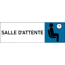 Plaque de porte classique Salle d'attente