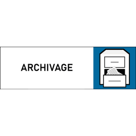 Plaque de porte classique Archivage