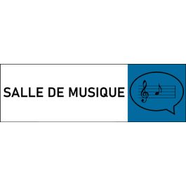 Plaque de porte classique Salle de musique