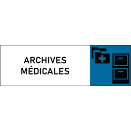 Plaque de porte classique Archives médicales