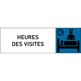 Plaque de porte classique Heures des visites