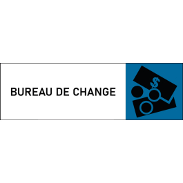 Plaque de porte classique Bureau de change