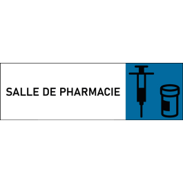Plaque de porte classique Salle de pharmacie