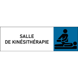 Plaque de porte classique Salle de kinésithérapie