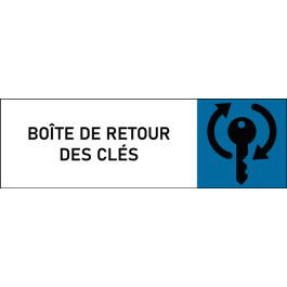 Plaque de porte classique Boîte de retour des clés