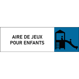 Plaque de porte classique Aire de jeux pour enfants