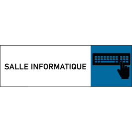 Plaque de porte classique Salle informatique